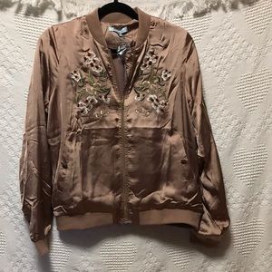 NWT She + Sky Flower Embroidered Bomber Jacket
